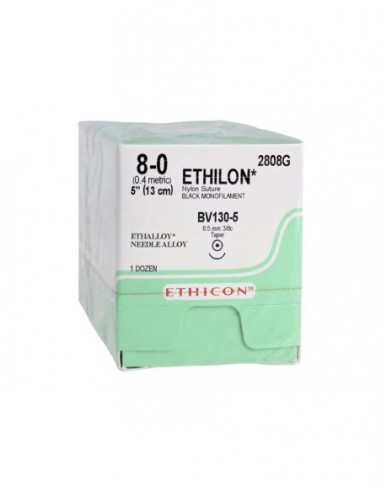 Sutura Monofilamento Ethicon Ethilon 8/0 Ago 6.5 mm Sterile