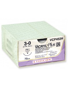 Gima Sutura chirurgica sterile assorbibile Ethicon Vicryl Plus - 3/0 ago 24 mm - conf. 36 pz.