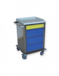 Carrello Medico Modulare Inox - 1+3 Cassetti