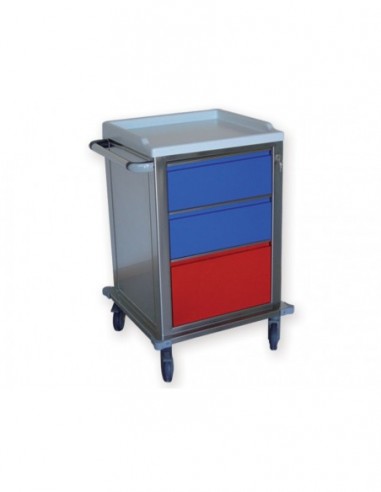 Carrello Inox Modulare 2+1 Cassetti MedicalSteel