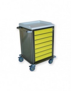 Carrello Medico Inox 7 Cassetti