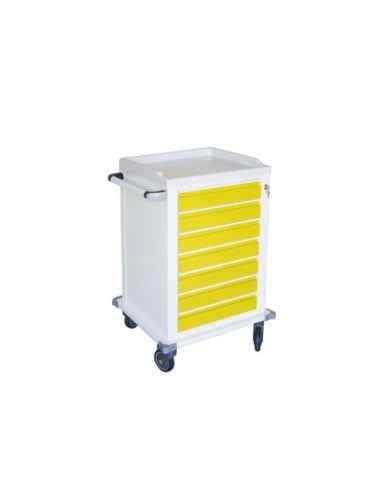 Carrello Medico Modulare Verniciato - 7 Cassetti